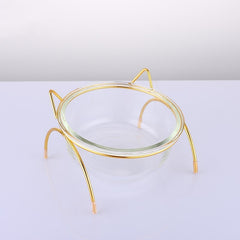 Glass Material Cat Glass Bowl Cat Bowl