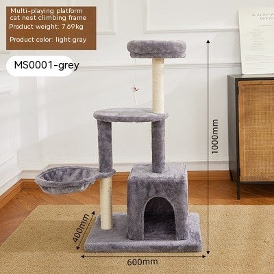 Pet Supplies Cat Climbing Frame Wooden Simple Cat Toy Wear-resistant No Dandruff