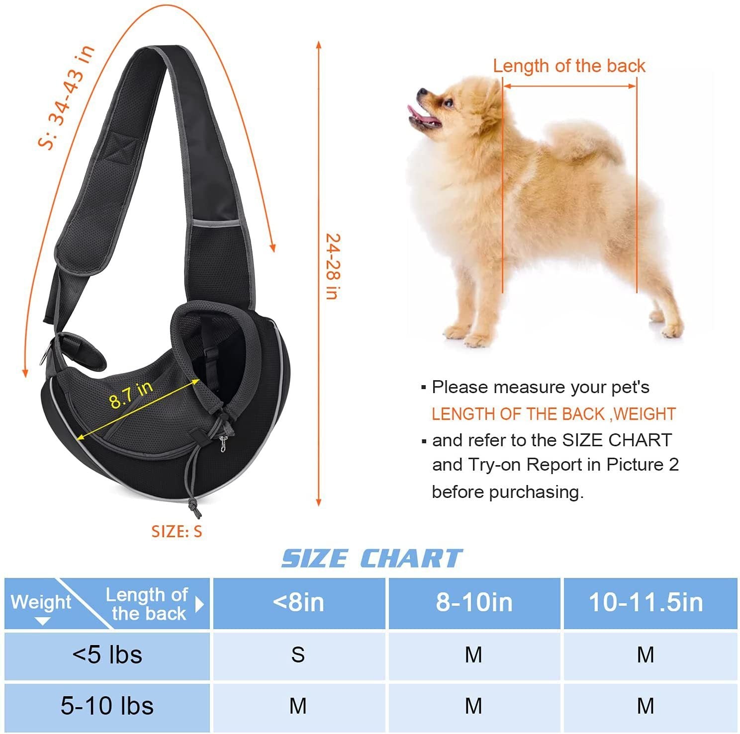 Portable Crossbody Bag For Dogs/Cats